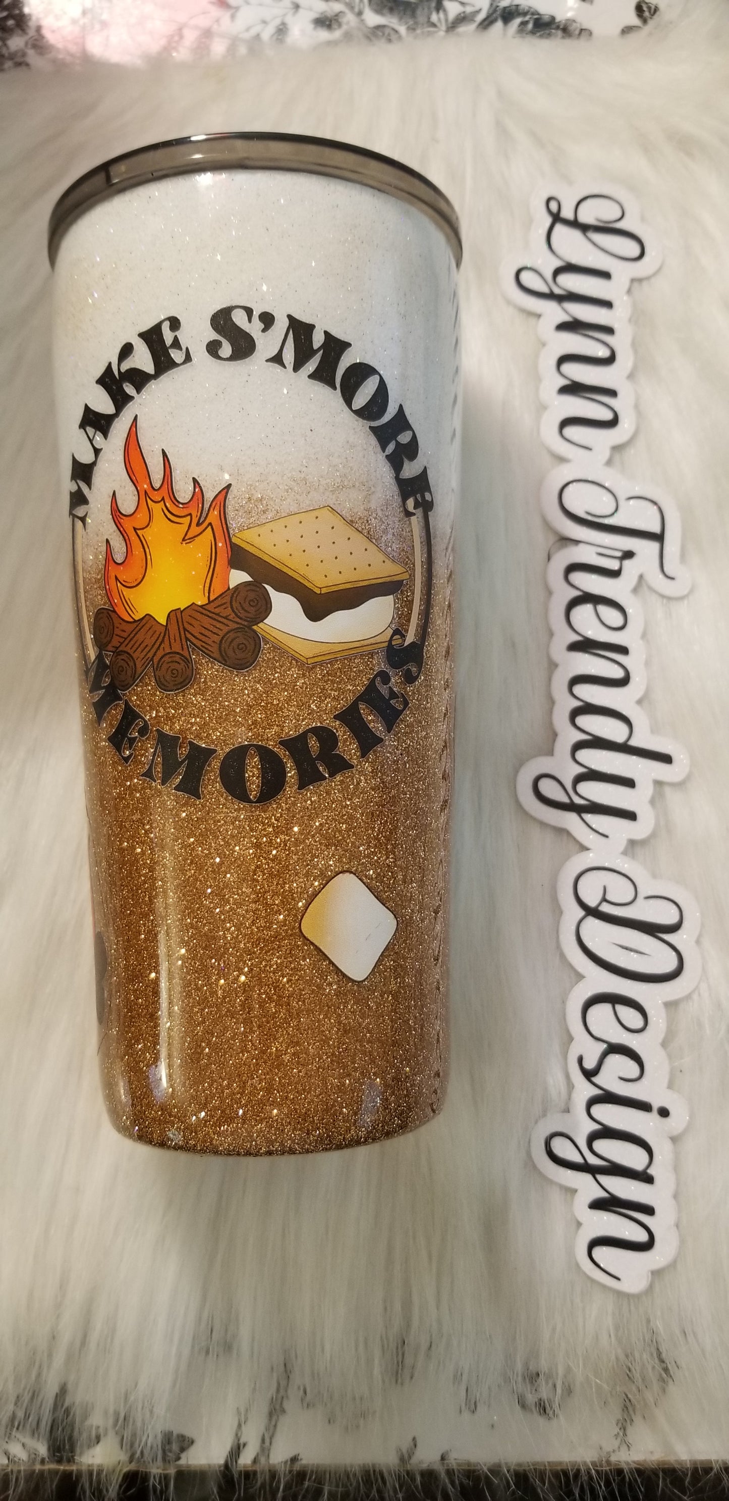 Made To Order S'mores Tumbler | Chocolate Drip | Marshmallow and Graham Cracker Tumbler