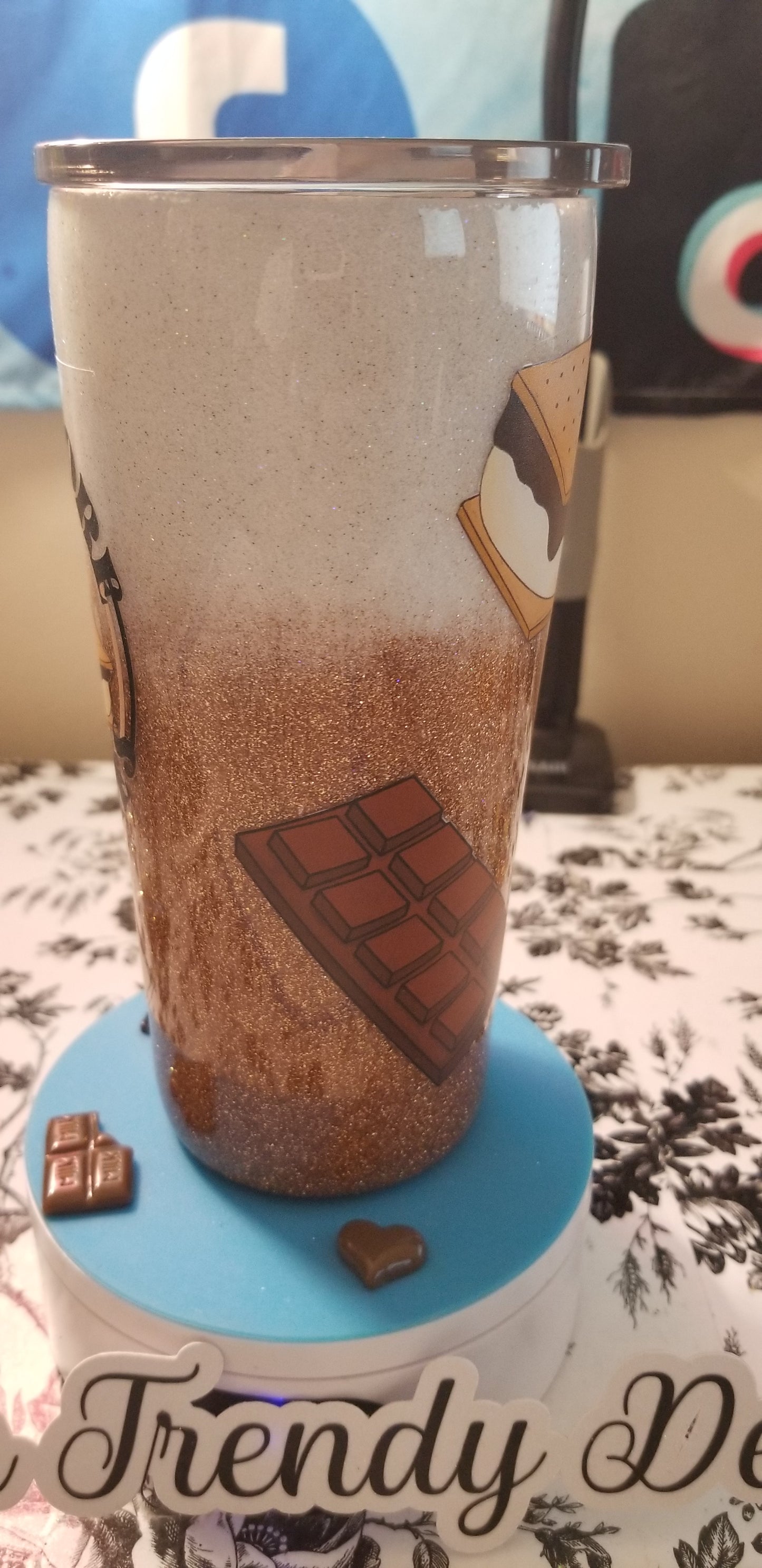 Made To Order S'mores Tumbler | Chocolate Drip | Marshmallow and Graham Cracker Tumbler