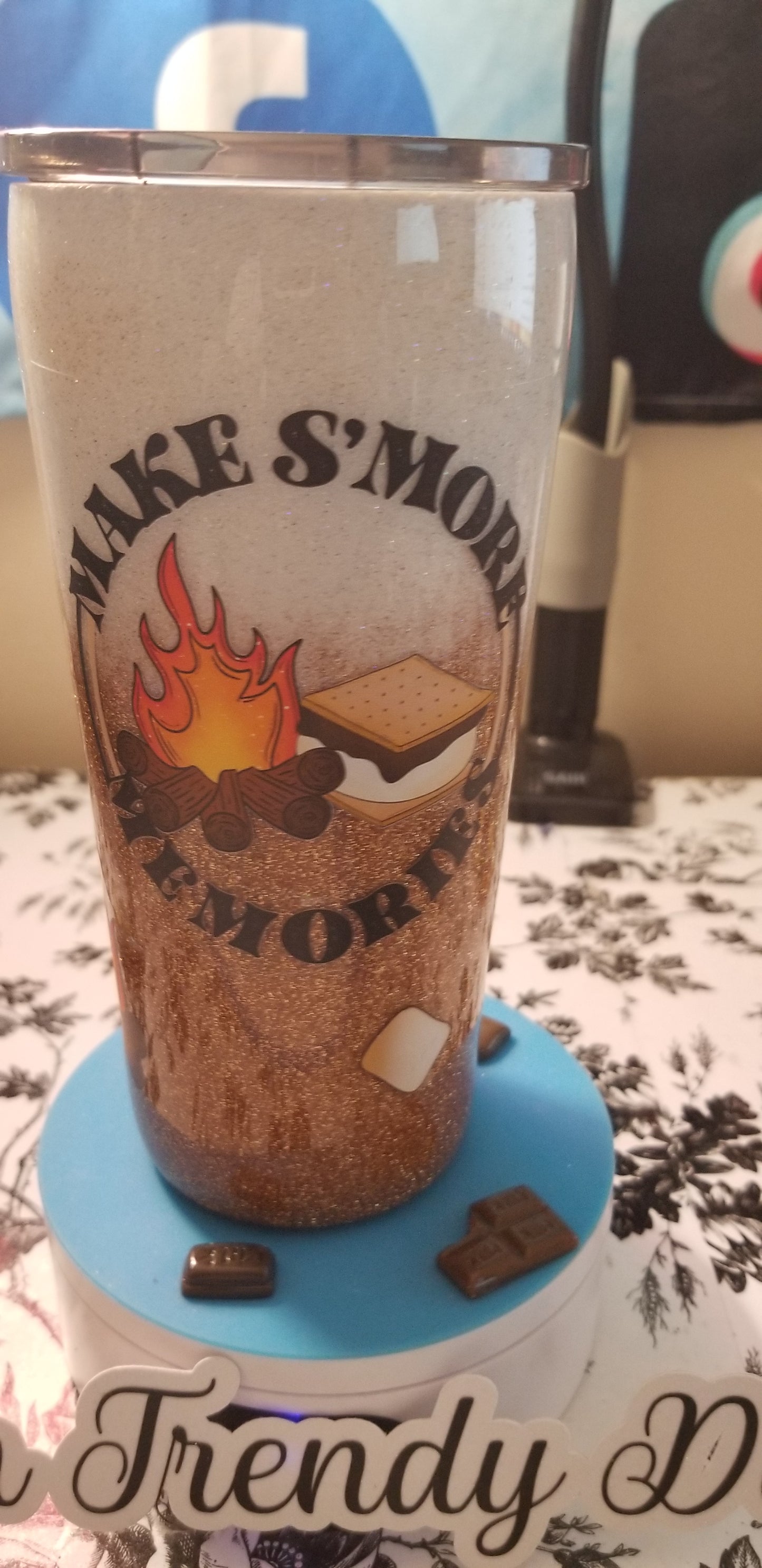 Made To Order S'mores Tumbler | Chocolate Drip | Marshmallow and Graham Cracker Tumbler